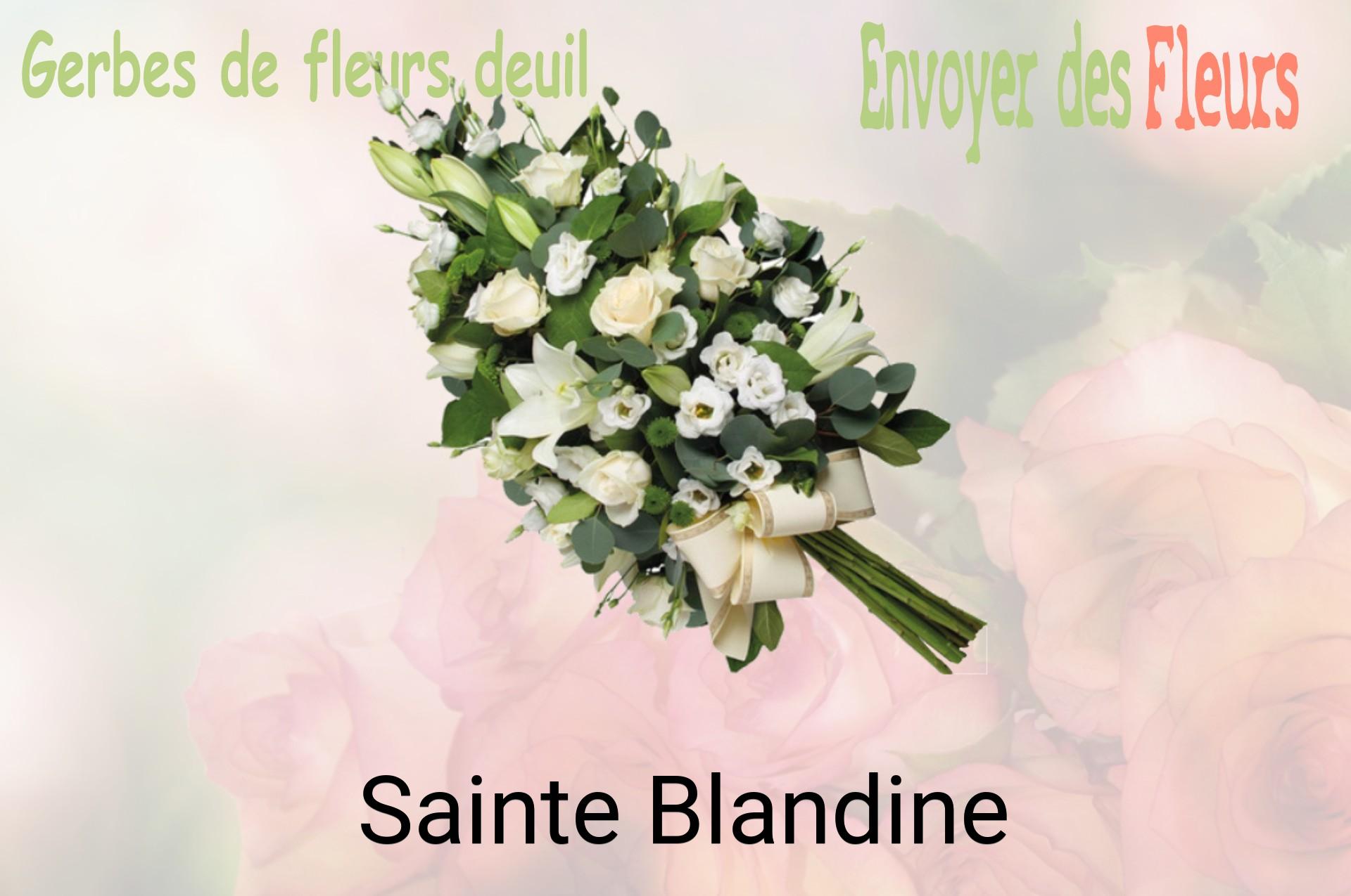 Gerbe de fleurs de deuil livrée à Sainte-Blandine